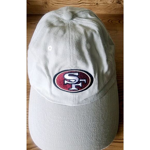 San Francisco 49ers Baseball Cap Logo Adjustable Strap Tan Casual Hat -K - Picture 2 of 10